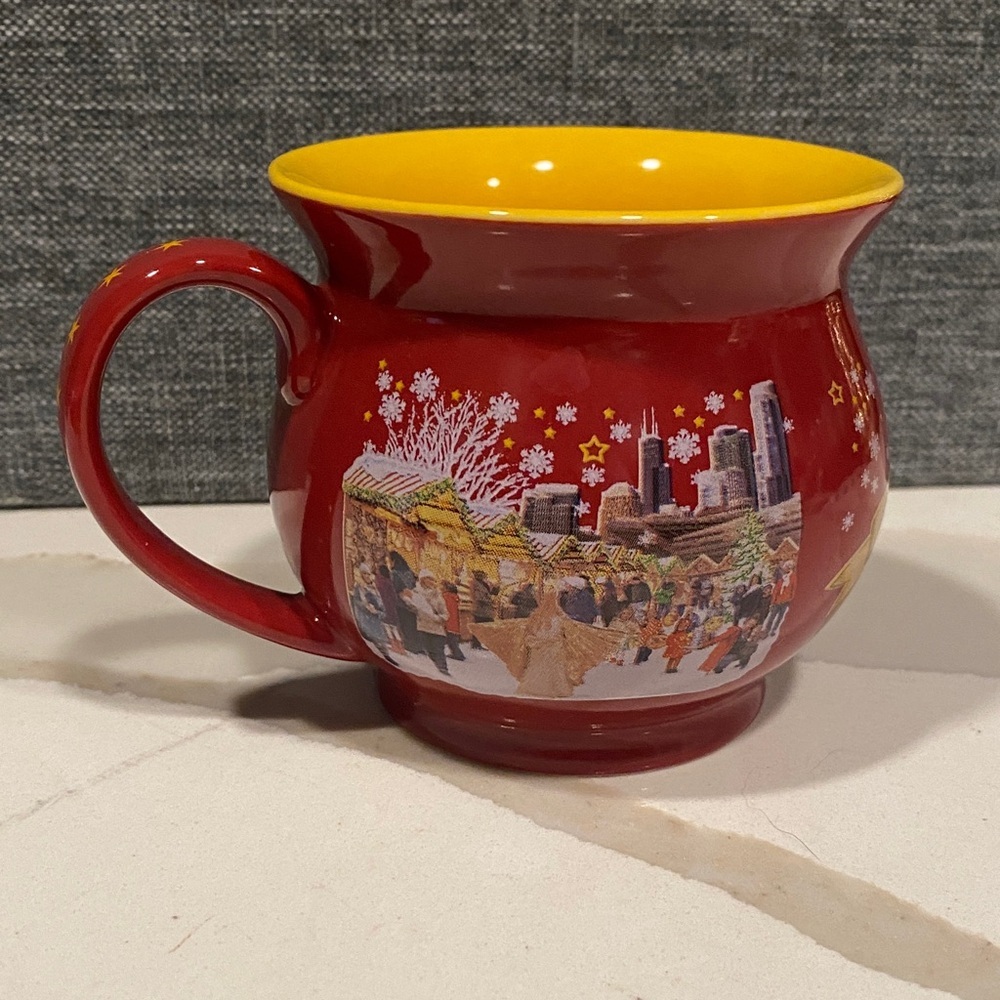 Chicago Christkindlmarket 2017 Holiday Mug Red German Market Collectible - Picture 1 of 9